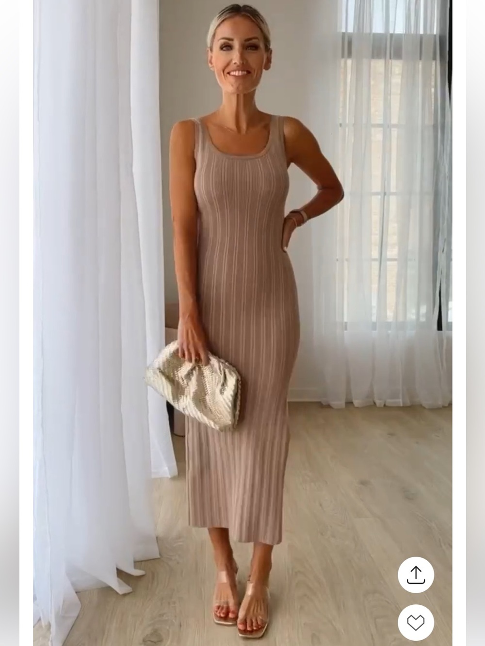 NWT Abercrombie & Fitch • Ribbed MIDI Tank Dress • Size M